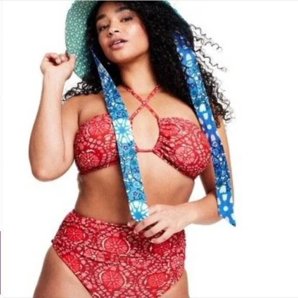 NWT RHODE Zinnia Print Red Bikini Bottom - Picture 5 of 5